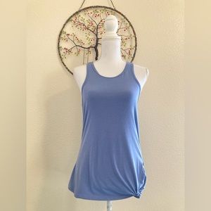 Z By Zella Periwinkle Blue Purple Racerback Workout Tank Top Side Tie Size Small